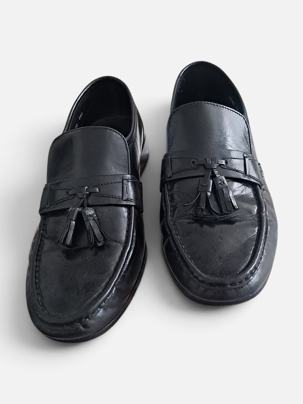Florsheim Black Leather Tassel Loafers